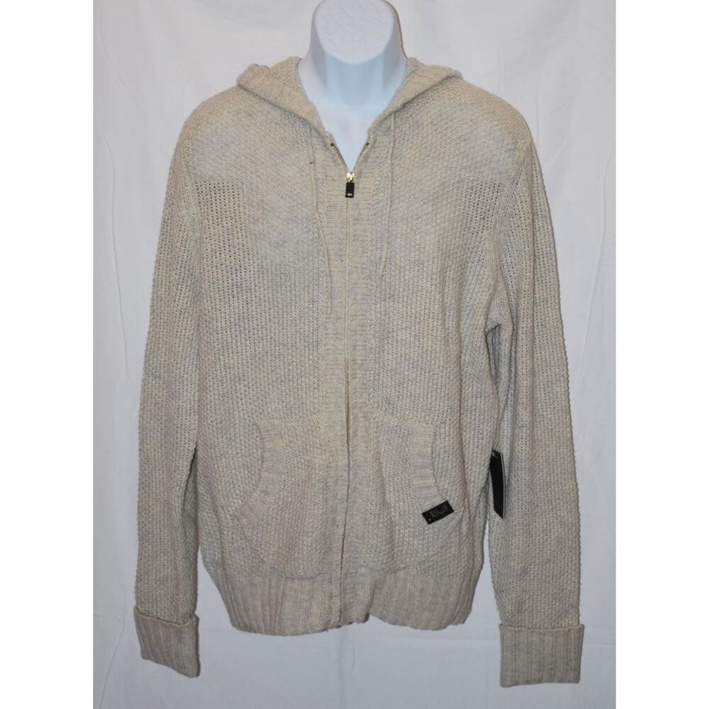 Mens Knit Sweater - Hooded - Wool Blend - Rocawear - MED